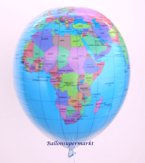 Insider Luftballon, transparenter PVC-Luftballon, Erde, Planet Welt