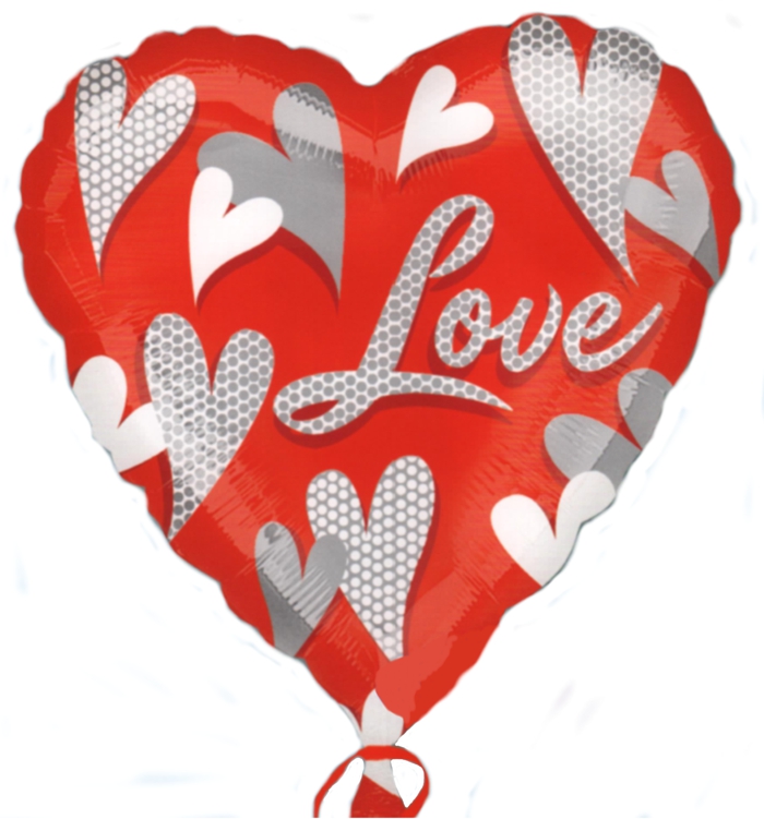 Riesiger Herzluftballon aus Folie mit Helium: Love-Liebe