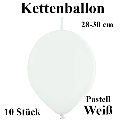 Kettenballon 28-30 cm, weiss