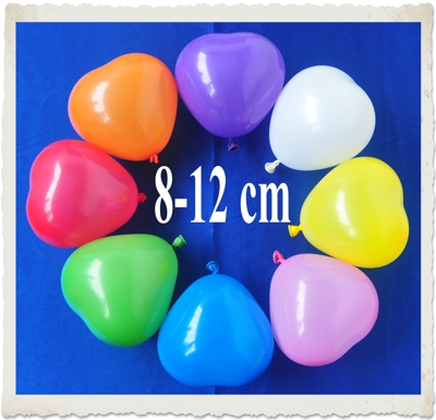 Kleine Deko-Luftballons in Herzform, Herzluftballons 8-12 cm