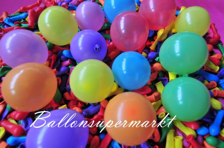 Luftballons Mini, 8 cm, 3", 100 Stück, bunt gemischt