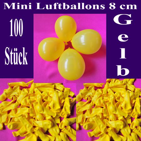kleine Luftballons, wasserbomben, Schiessbudenballons, Gelb