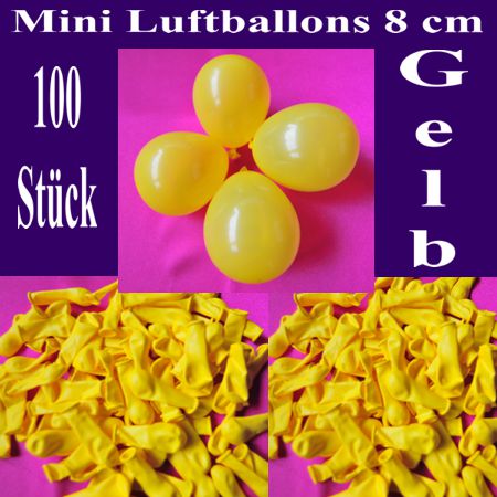 kleine Luftballons, wasserbomben, Schiessbudenballons, Gelb