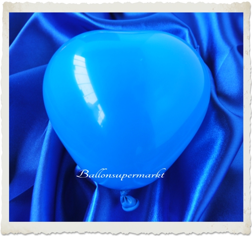 Kleiner Herzluftballon, 8-12 cm, Blau