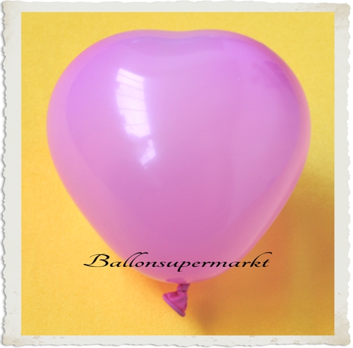Kleiner Herzluftballon, 8-12 cm, Pink
