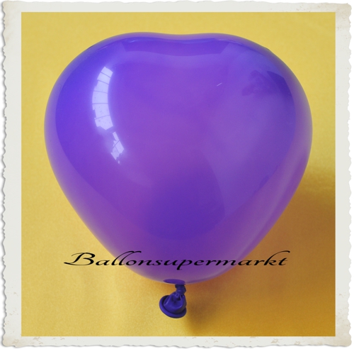 Kleiner Herzluftballon, 8-12 cm, Violett