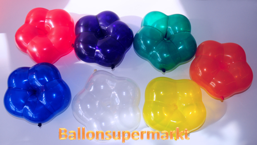 Latex-Luftballons in Blütenform