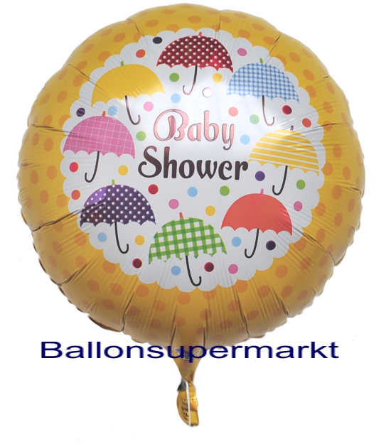 Luftballon aus Folie, Rundballon 45 cm, Baby Shower