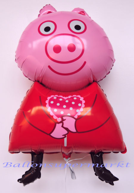 Schweinchen Luftballon mit Ballongas-Helium