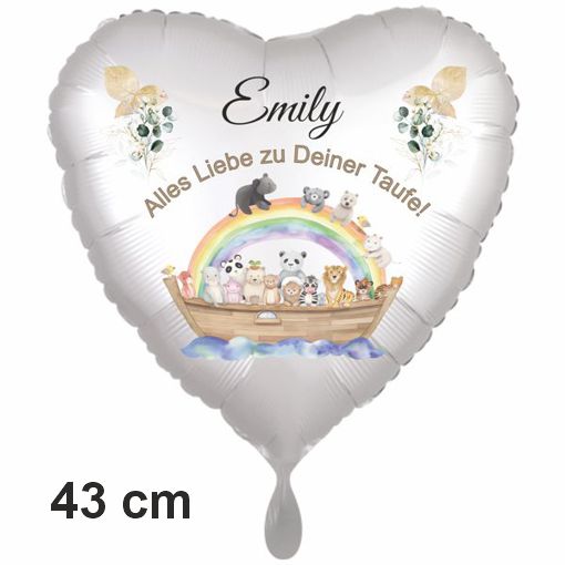 Folienballon mit Helium: Zur Taufe personalisiert mit Namen Folienballon mit Helium: Zur Taufe personalisiert mit Namen