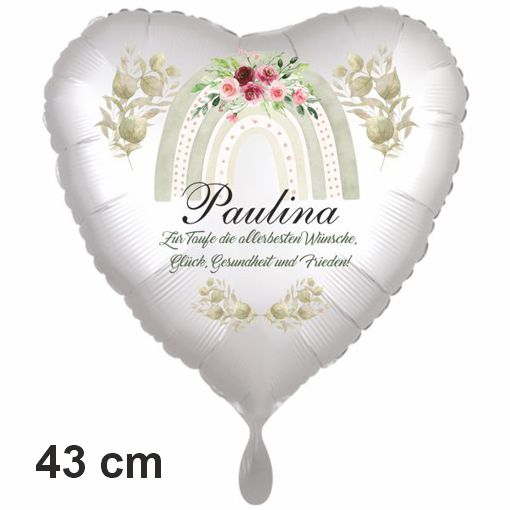Folienballon mit Helium: Zur Taufe personalisiert mit Namen Folienballon mit Helium: Zur Taufe personalisiert mit Namen