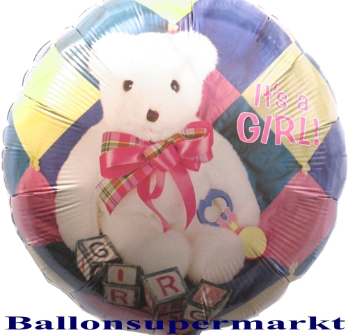 Luftballon zu Geburt und Taufe eines Mädchens. it's a girl, geschenk und Dekoration zur Feier