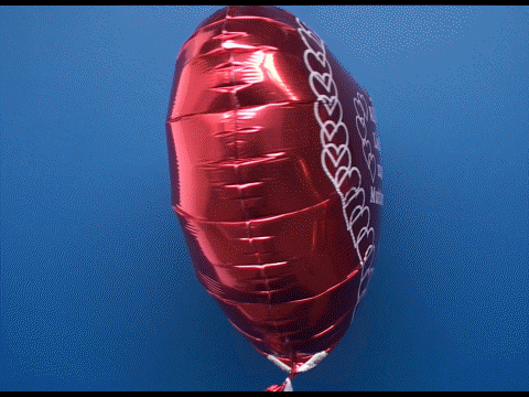 Herzluftballon aus Folie mit Helium. Alles Liebe zum Muttertag. Geschenk für die Mama