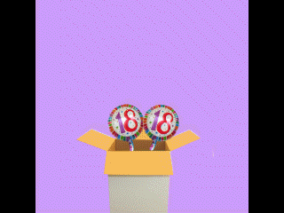 Luftballons mit der Zahl 18 zum Geburtstag. Heliumballons als Geburtstagsüberraschung.