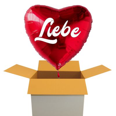 luftballons aus folie mit helium: liebe