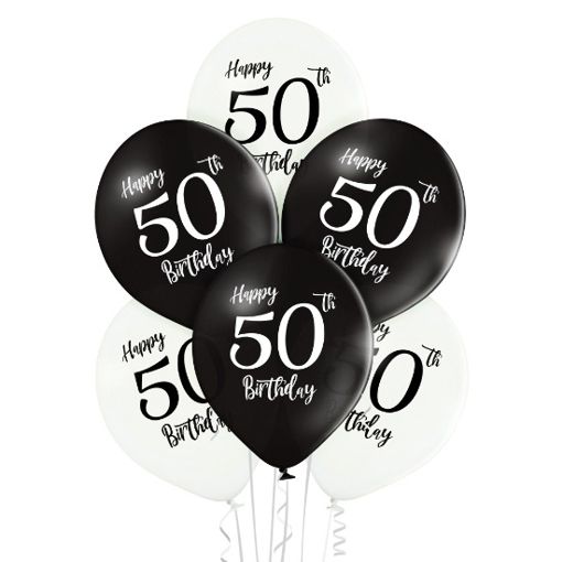 Luftballons Happy 30th Birthday, 30. Geburtstag, schwarz-weiss