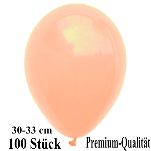 Luftballons-Premium-30-33-cm-pfirsich-Latexballons-100-Stueck