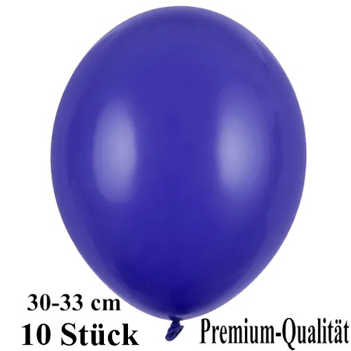 Luftballons-Premium-30-33-cm-royalblau-Latexballons-10-Stueck