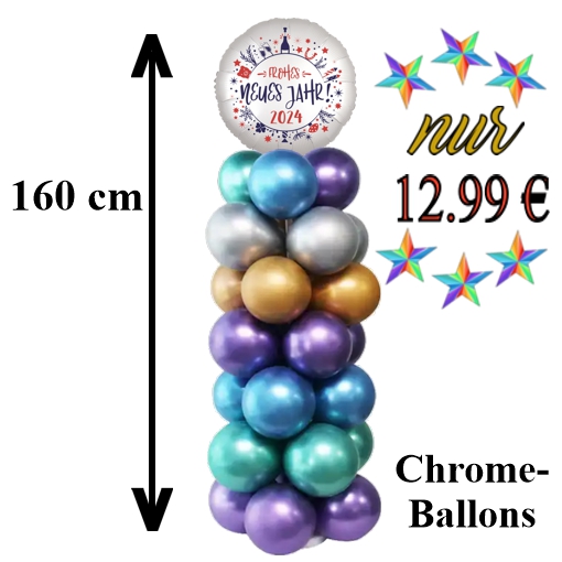 luftballons-silvester-ballondekoration-sauele-frohes-neues-Jahr-2024--blau-silber-gold
