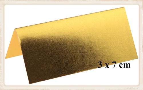 Namenskarte, Tischkarte, Metallic-Gold