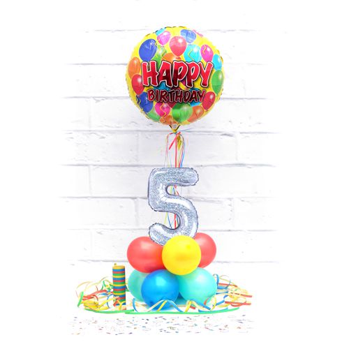 Partydeko-Set zum 5. Geburtstag, Happy Birthday