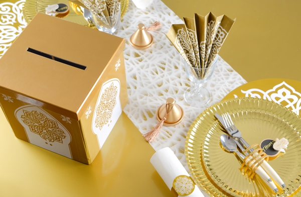 Geldbox Orient Gold, Partydeko 1001 Nacht, Tischdekoration