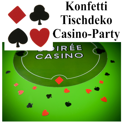 Konfetti Casino Party, Casino Abend, Tischdeko für Spieler
