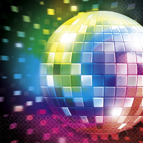 Disco-Party/Partyservietten-Mottoparty-Disco-70er-Jahre