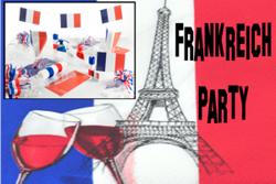 Deko-Tischuntersetzer Frankreich, Partydekoration Mottoparty Frankreich