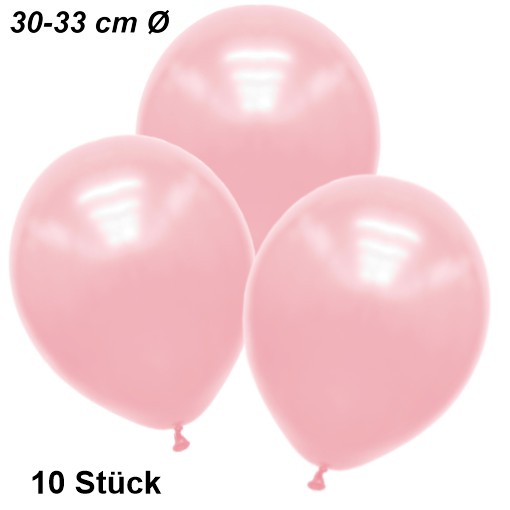 Premium-Metallic-Luftballons-Babypink-30-33-cm-Ballons-aus-Natur-Latex-zur-Dekoration