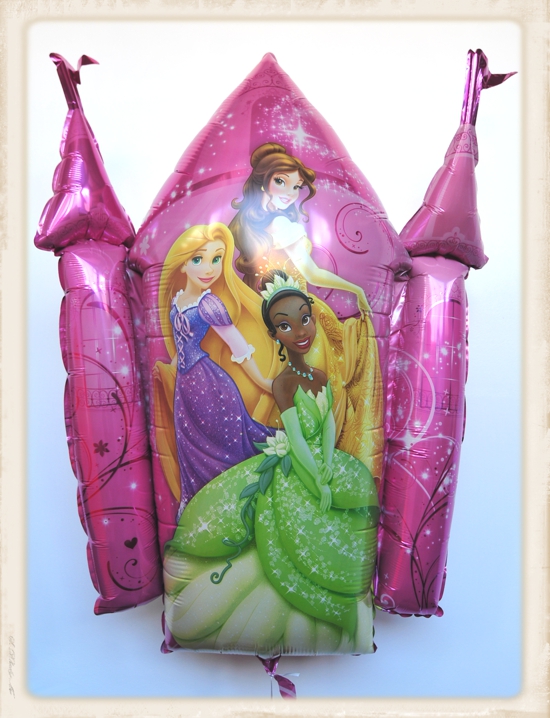Prinzessinnen Luftballon Princess Schloss, großer Ballon aus Folie mit Ballongas