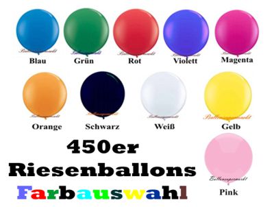 Riesenballons, 450er, Farben