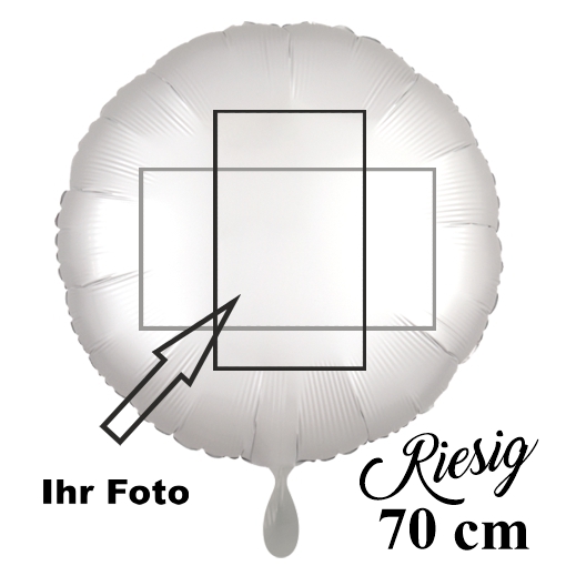 Riesiger Fotoballon, Luftballon mit Ihrem Foto, 70 cm Rundballon