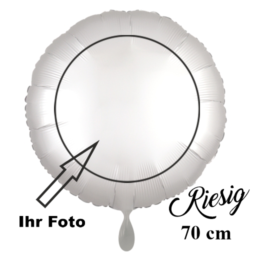 Riesiger Fotoballon, Luftballon mit Ihrem Foto in Rundform, 70 cm Rundballon