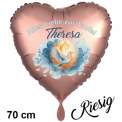 Riesiger Folienballon mit Helium: Zur Taufe personalisiert mit Namen