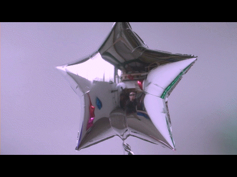 Riesiger Sternballon aus Folie, 80 cm Folienballon mit Helium in Sternform
