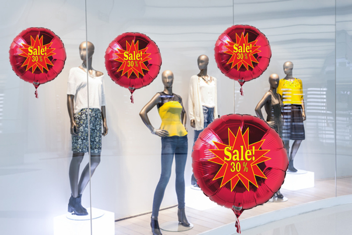 sale-30-Prozent-Helium-Luftballons-Schaufensterdekoration-Werbeartikel