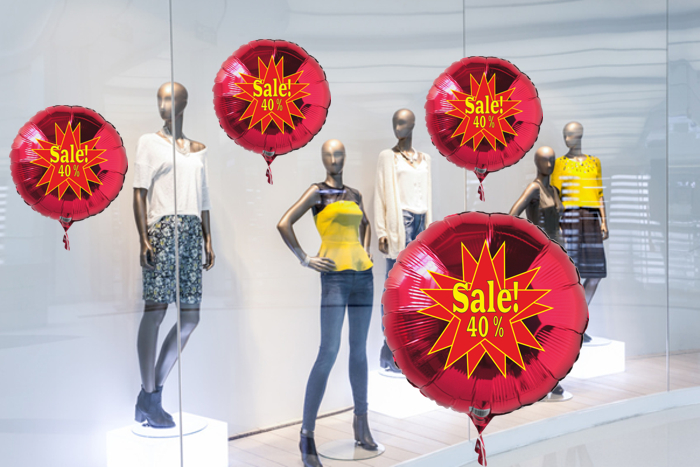 sale-40-Prozent-Helium-Luftballons-Schaufensterdekoration-Werbeartikel