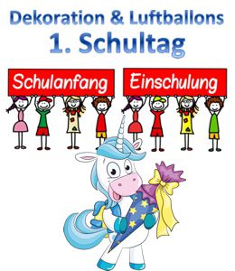 Schulanfang Dekoration und Luftballons