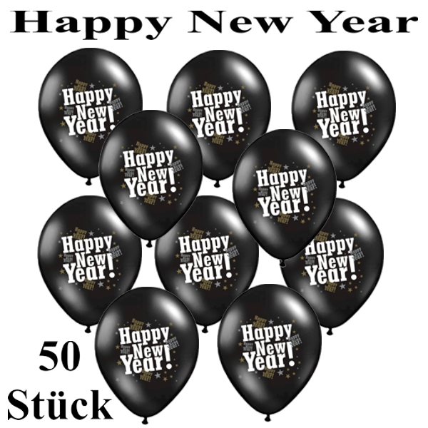 schwarze-Happy-New-Year-Luftballons-50-Stueck-zu-Silvester