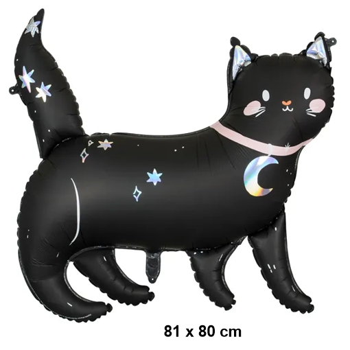 Schwarze Katze, großer Luftballon aus Folie