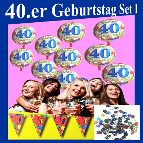 Set 1 Geburtstag-Dekoration zum 40. Geburtstag