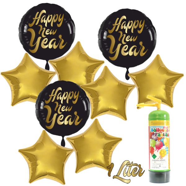 silvester-heliumballons-set-happy-new-year-1-liter-helium-9-luftballons