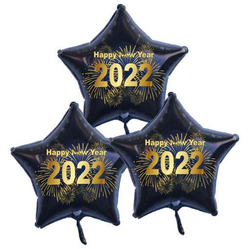 Dekoration zu Silvester Silvester-Luftballons-Bouquet-3-2022-Feuerwerk-schwarz-gold-mit-Ballongas