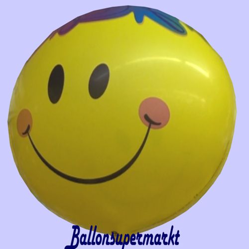 Smiley Luftballon aus der Serie Bubbles mit Ballongas Helium
