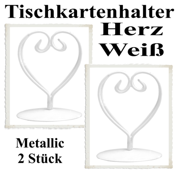 Weiße Metall Tischkartenhalter, Hallter für Namenskarten