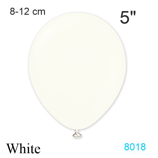 white luftballon 8-12 cm, vintage-farbe