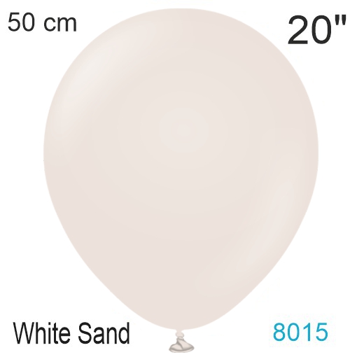 white sand luftballon 50 cm, vintage-farbe