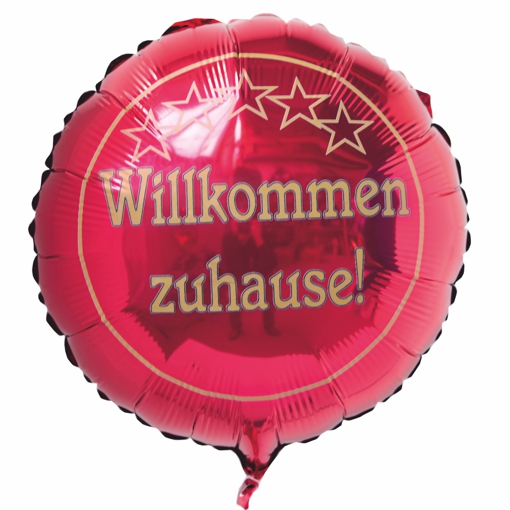 Willkommen zuhause! Luftballon mit Ballongas Helium, Ballongrüße! Sag es mit Ballons!