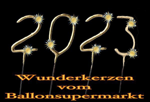 Zahlen-Wunderkerzen Silvester 2023 - Gold